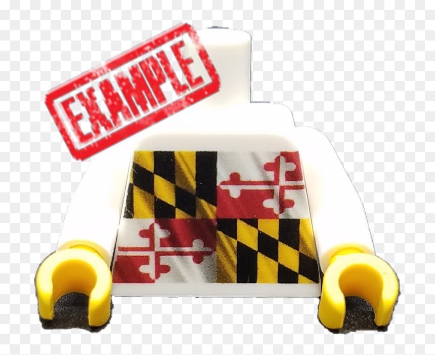 Minifigure Torso Custom Print Service Both Side , Png - Maryland Flag, Transparent Png - torso png