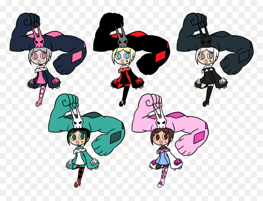 Some Custom Reference Cereblla Palettes I’ve Made - Cartoon, HD Png Download - black rock shooter png