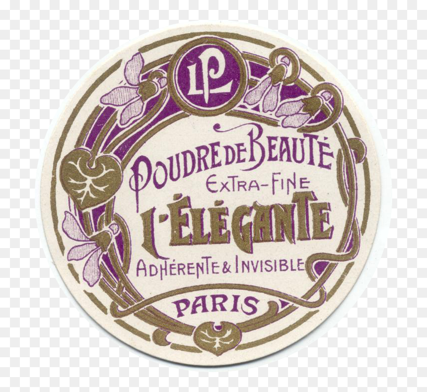 Art Nouveau Powder Label Lavender And Gold - Vintage Labels Art Nouveau, HD Png Download - vintage labels png