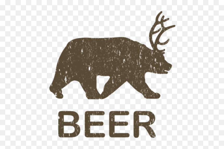 Beer Bear Deer Vintage - Deer Bear Beer Png, Transparent Png - vintage labels png