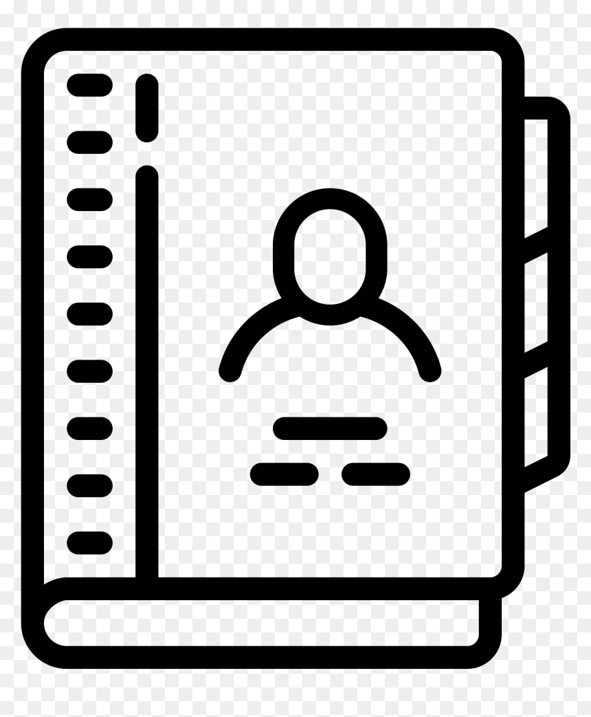 The Icon Is Of A Gender-less Human Face And Upper Torso - Contact Book Clip Art, HD Png Download - torso png