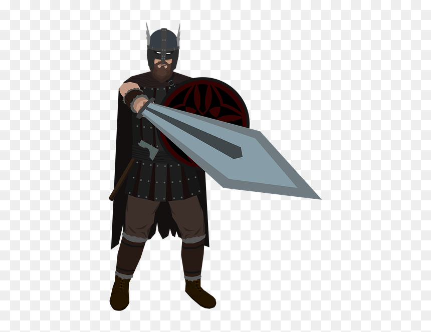 The Vikings, Sword, Fight, Armor, Shield, Warrior, - Cape, HD Png Download - viking axe png