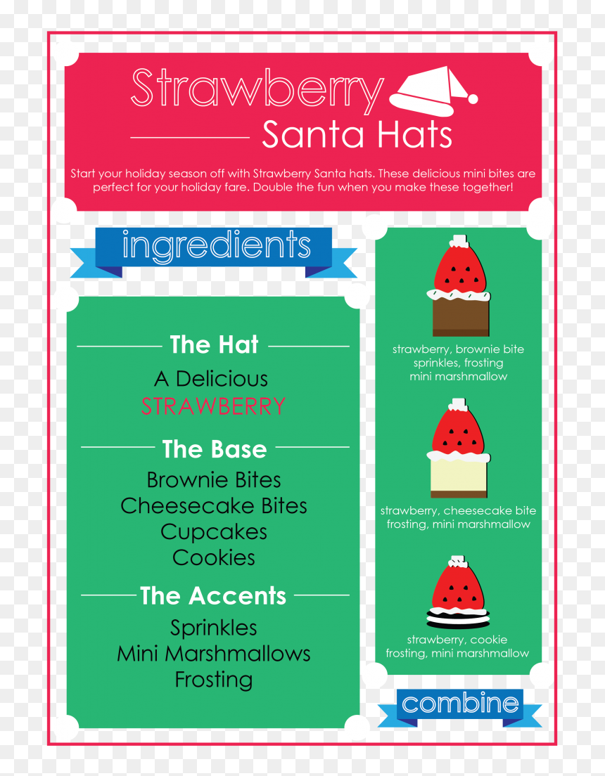 Strawberry Santa Hats - Watermelon, HD Png Download - green santa hat png