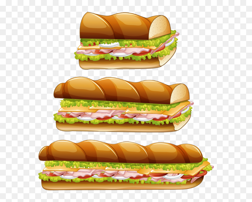 Clipart Sandwichs, Vector, Tube Png Nourriture, Aliments - Long Sandwich Png, Transparent Png - hamburger vector png