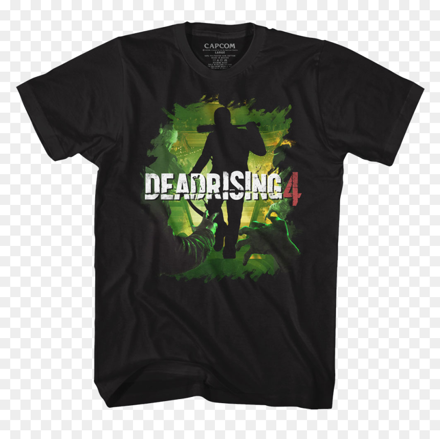 Dead Rising Dead 4 Black Adult T-shirt Tee - T-shirt, HD Png Download - dead rising png
