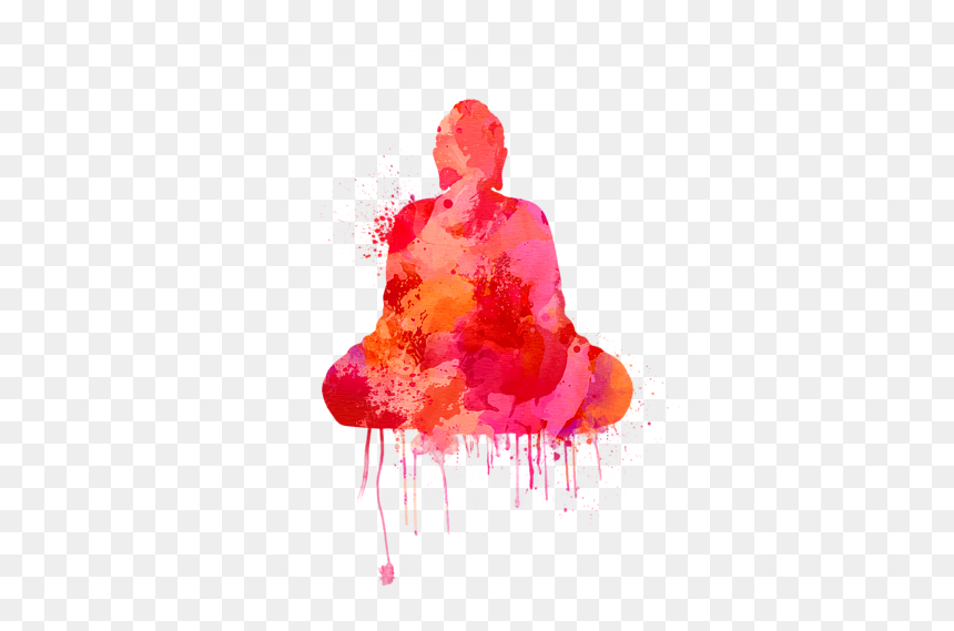 Buddha Watercolor, HD Png Download - red watercolor png