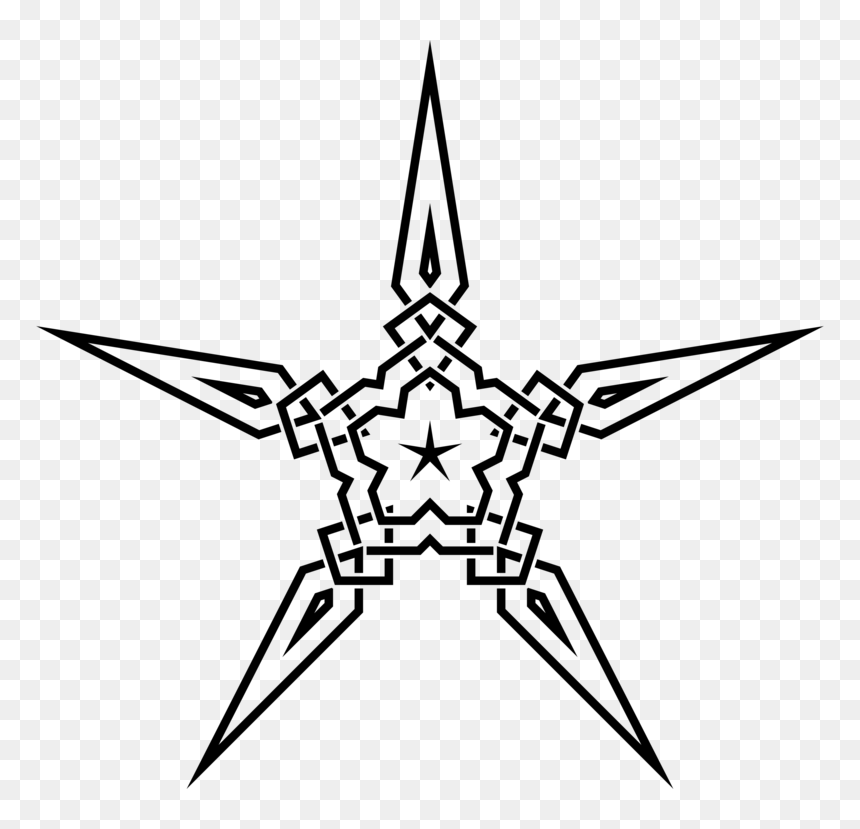 Line Art,star,symmetry - Png Transparent Starfish Clipart, Png Download - starfish clip art png