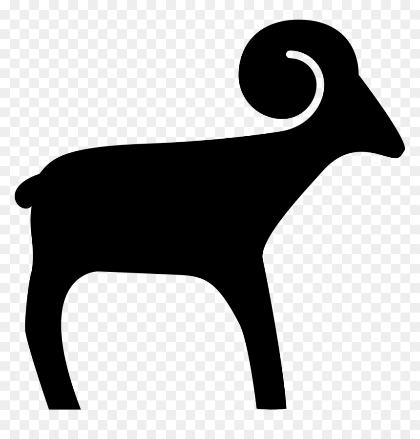 Ram Facing Right - Ram Silhouette Png, Transparent Png - ram animal png