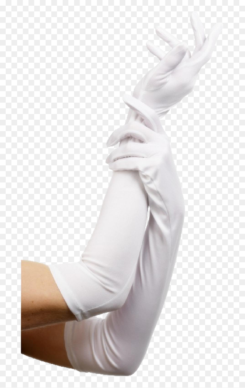 These Extra Long Satin White Gloves Are Perfect For - White Long Gloves, HD Png Download - white gloves png