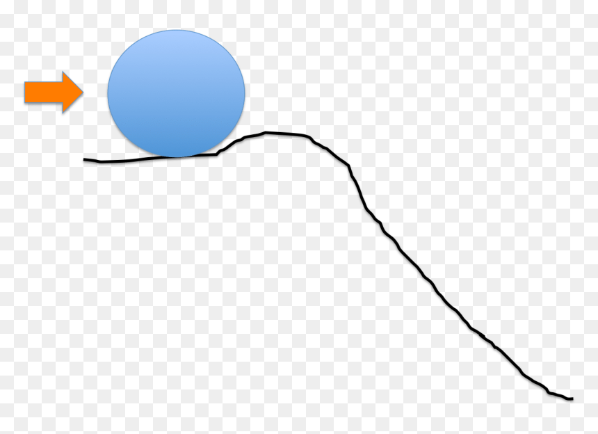 Clip Art A Rock Rolling Clipart - Ball Rolling Down A Hill Will Continue To Roll Unless, HD Png Download - rolling rock logo png