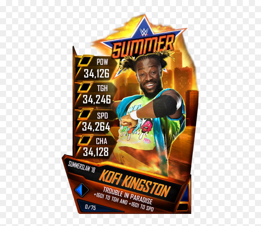 Rey Mysterio Wwe Supercard, HD Png Download - kofi kingston png