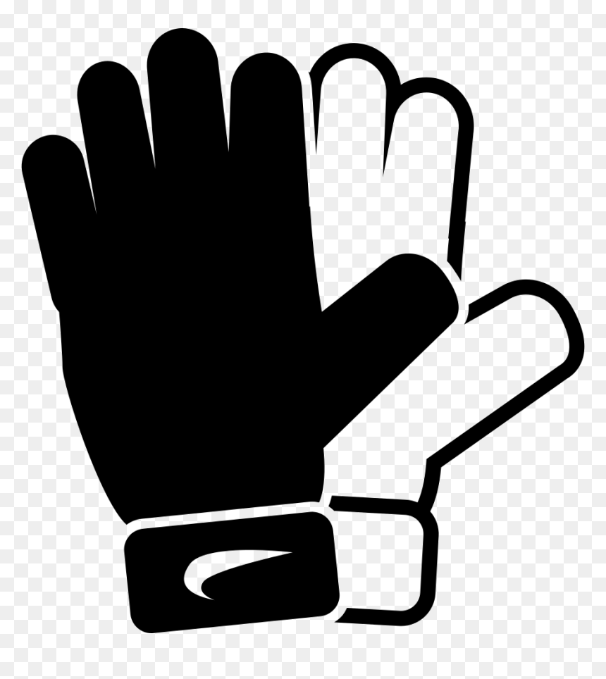 Football Sports Gloves - Goal Keeper Gloves Icon Png, Transparent Png - white gloves png