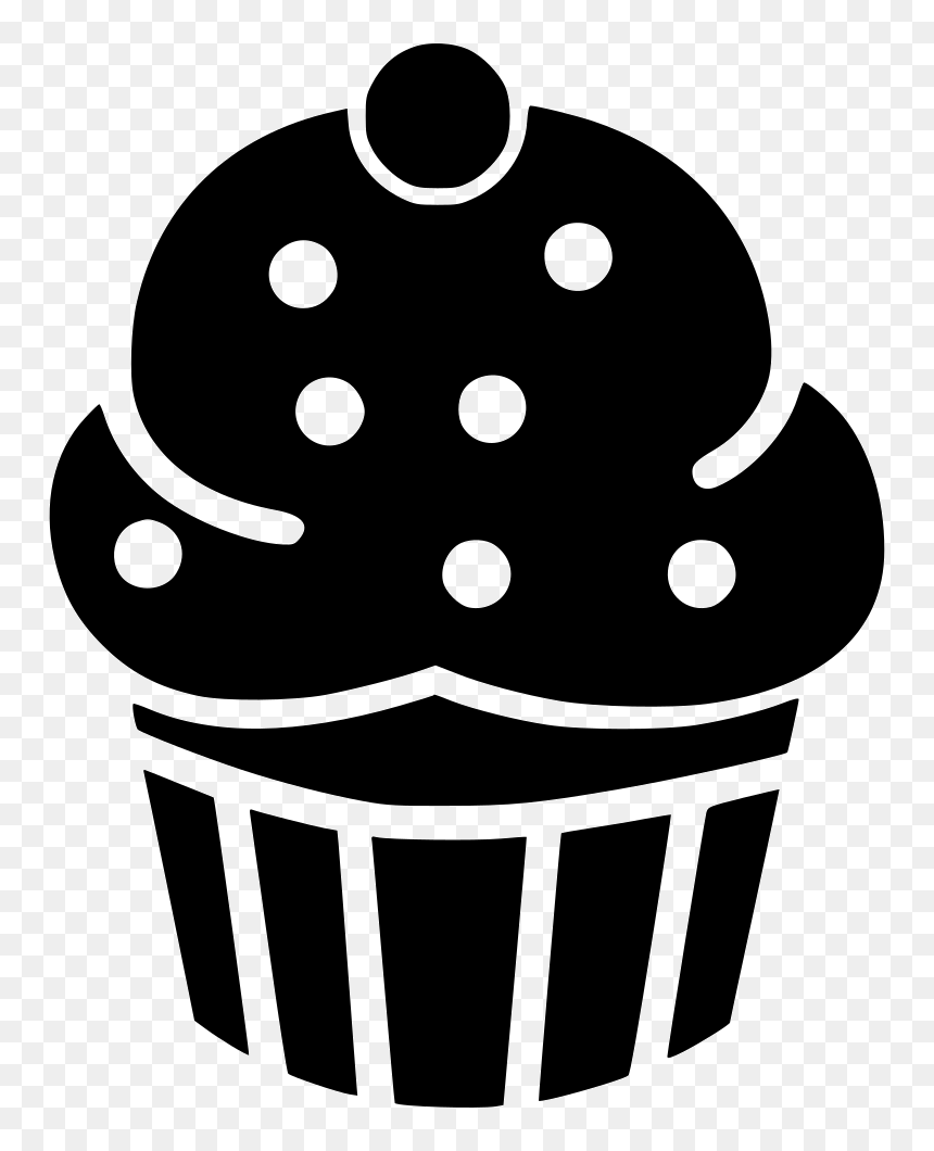 Clip Art, HD Png Download - black and white cupcake png