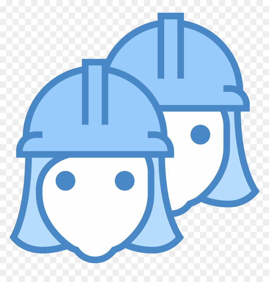 Construction Helmet Icon Blue, HD Png Download - construction png