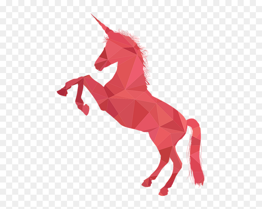 Red Unicorn Transparent, HD Png Download - unicorn horn png