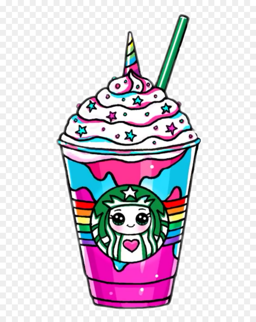 Cute Starbucks, HD Png Download - unicorn horn png