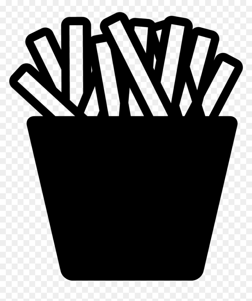 French Fries Png Black, Transparent Png - fries png