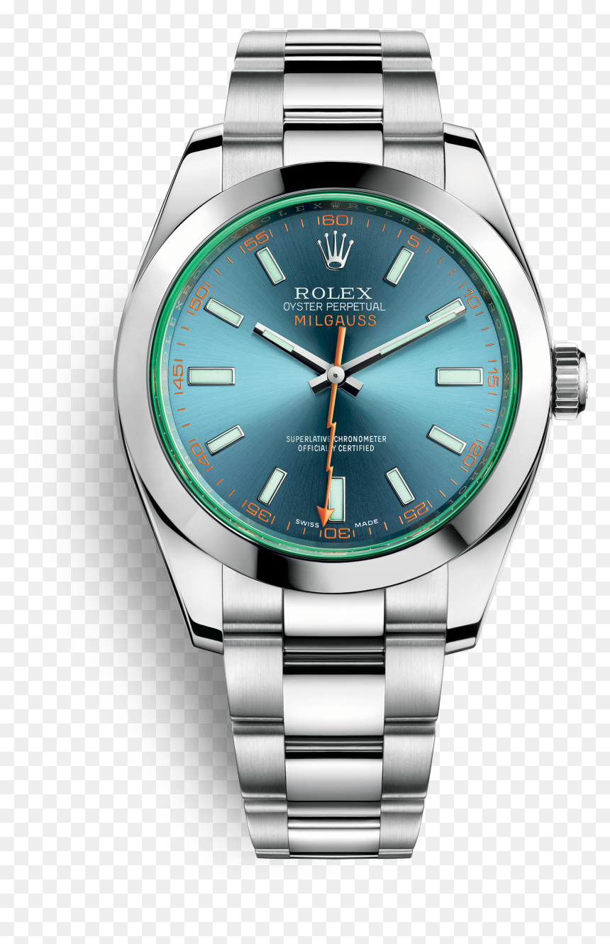 Rolex Milgauss Blue, HD Png Download - rolex png