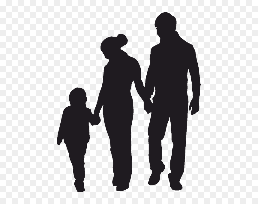 Family Silhouette Clipart No Background, HD Png Download - people talking png