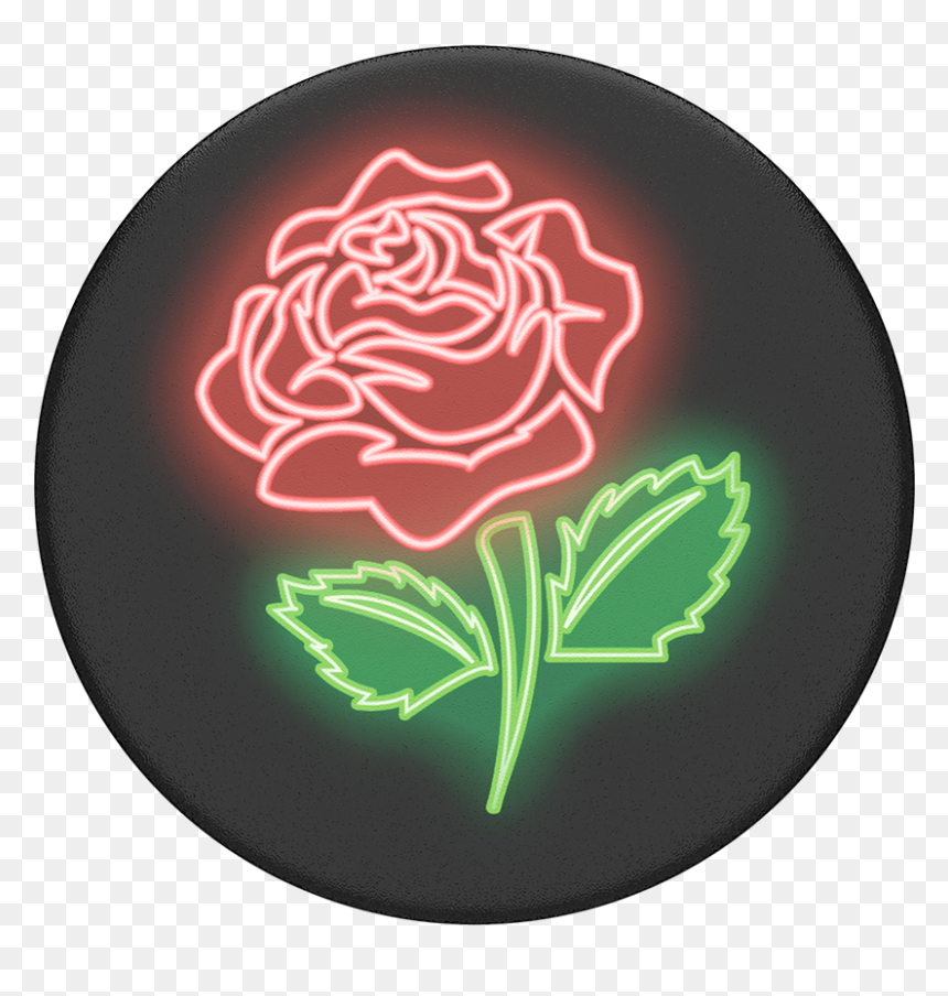 Neon Rose Popsocket, HD Png Download - neon png