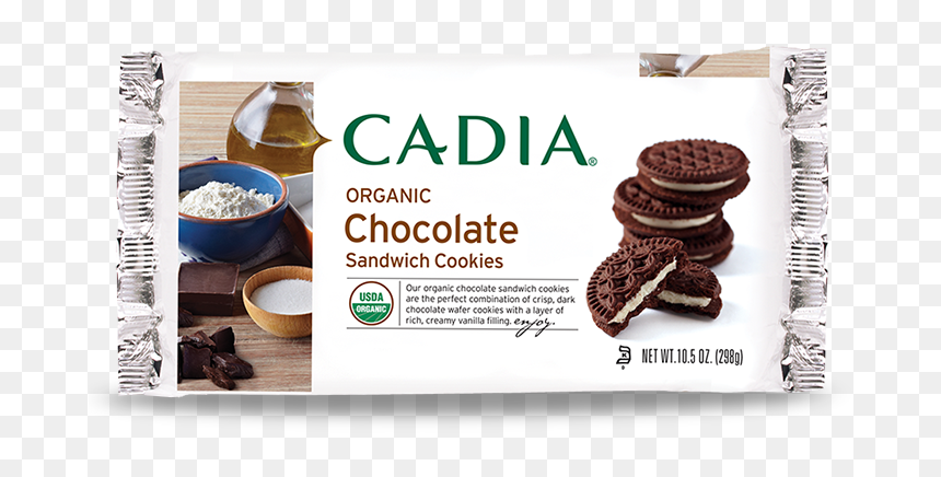 Cadia Organic Chocolate Sandwich Cookies, HD Png Download - cookies png