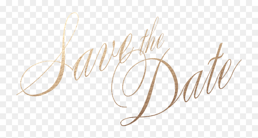 Calligraphy, HD Png Download - save the date png