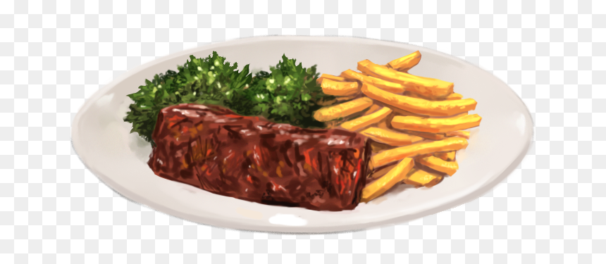 Steak And Fries Png, Transparent Png - french fries png