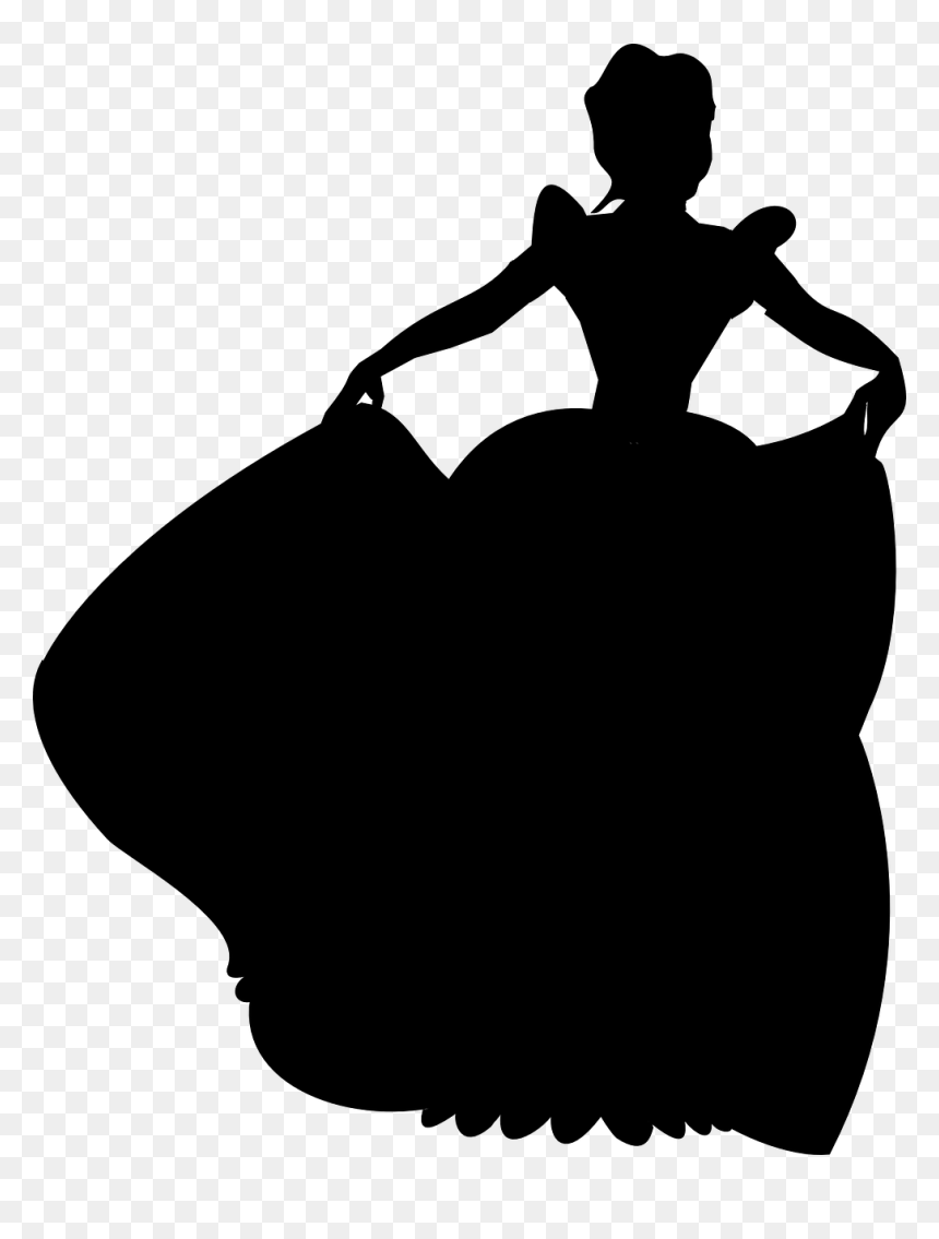 Disney Princess Silhouette Transparent, HD Png Download - cinderella png