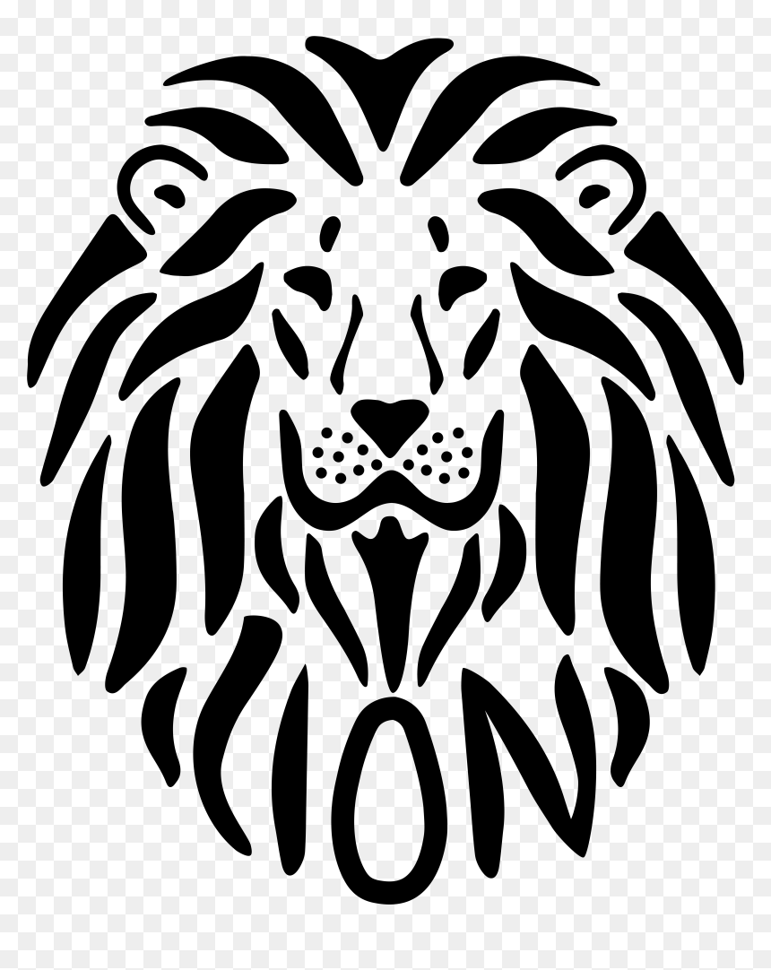 Lion Head Outline Png, Transparent Png - lion head png
