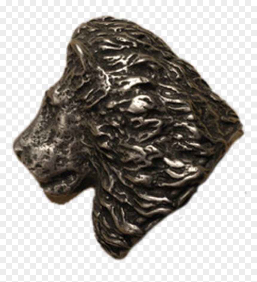 Bronze Sculpture, HD Png Download - lion head png
