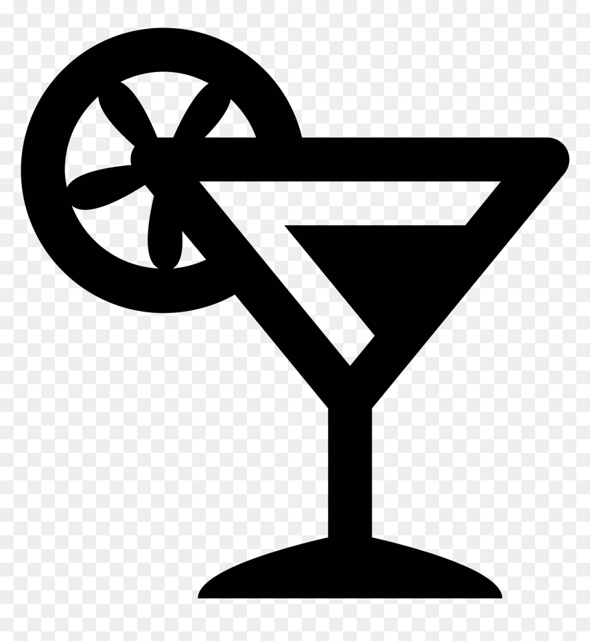 Cocktail Icon Black, HD Png Download - cocktail png