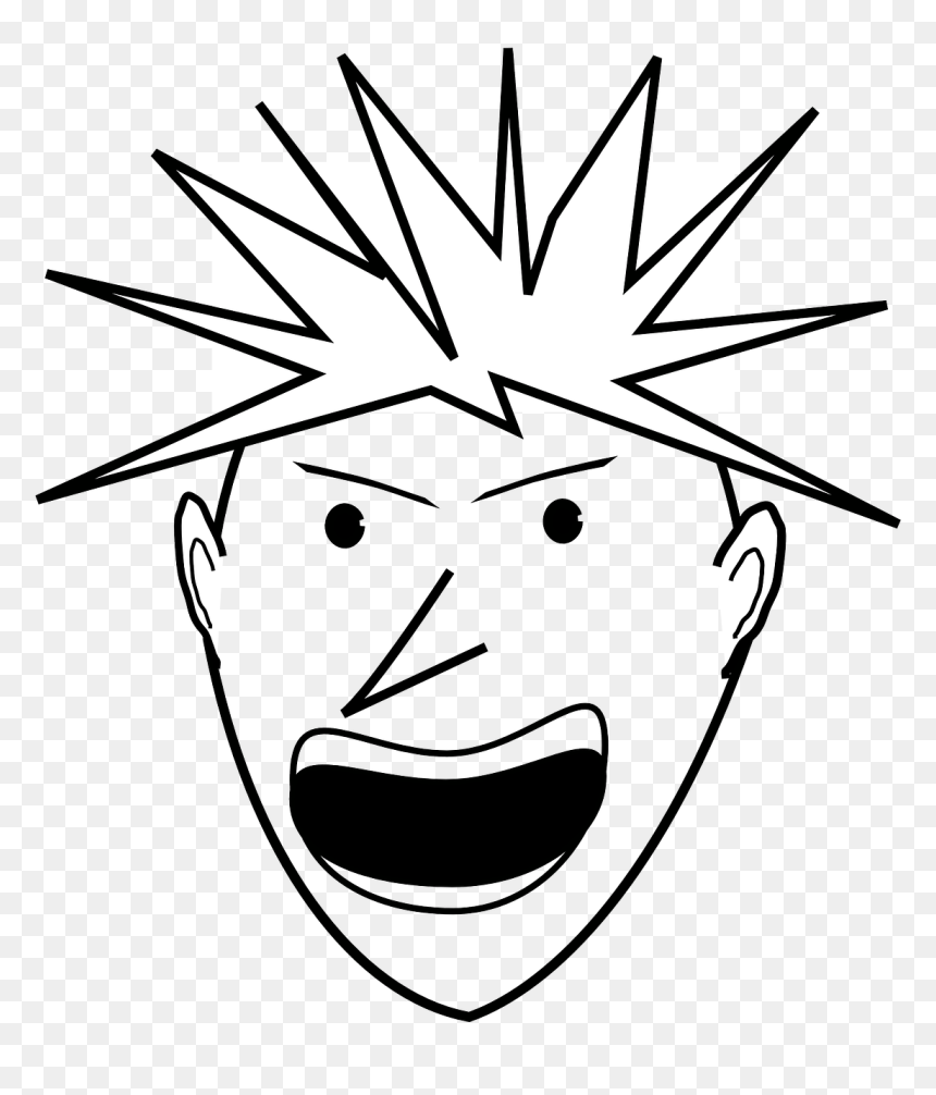 Mad Black And White Clip Art, HD Png Download - eyebrows png