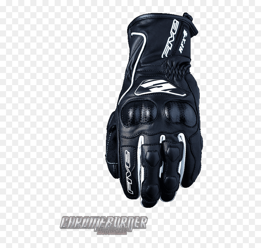 Five Rfx4 Lady Black White Motorcycle Gloves"
title="five - Glove, HD Png Download - white gloves png