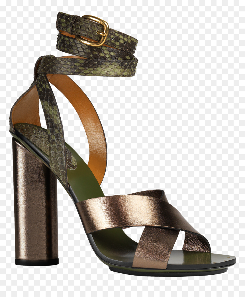 Gucci Sandals In Leather And Python, £700 - High Heels, HD Png Download - gucci hat png