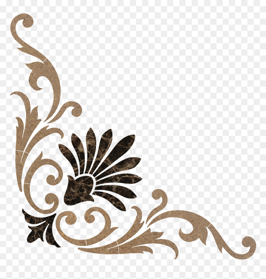 Baroque Corner Scroll - Corner Scroll, HD Png Download - baroque png