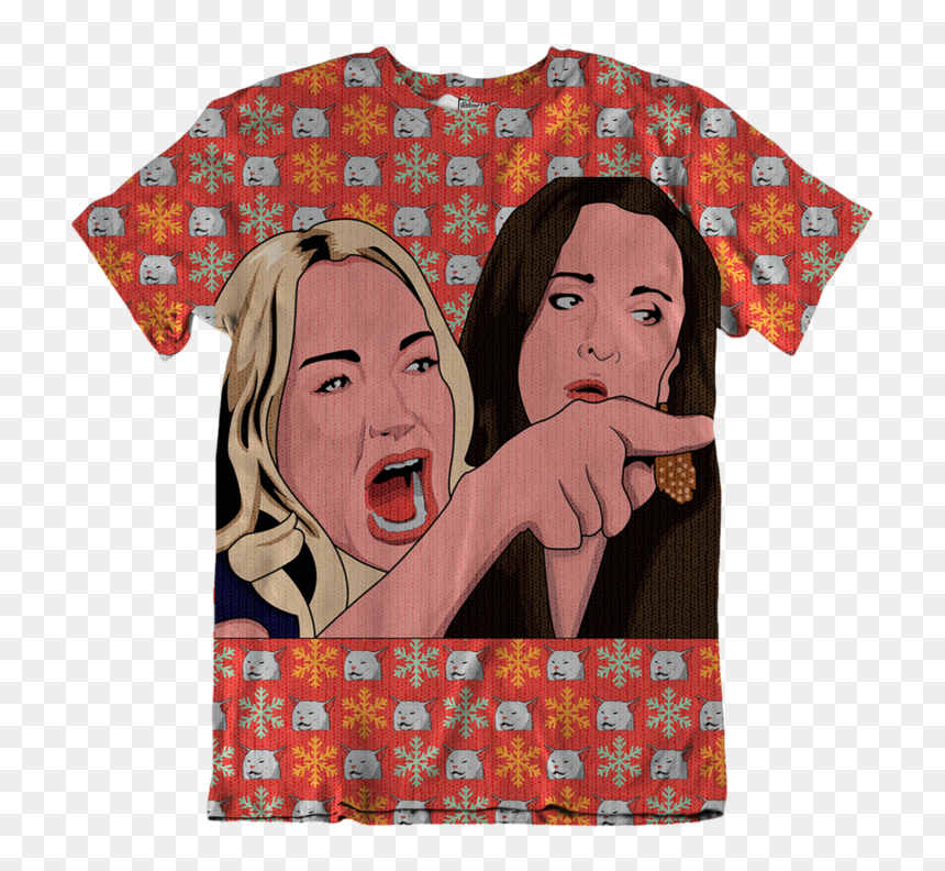Woman Yelling At Cat, HD Png Download - cat meme png