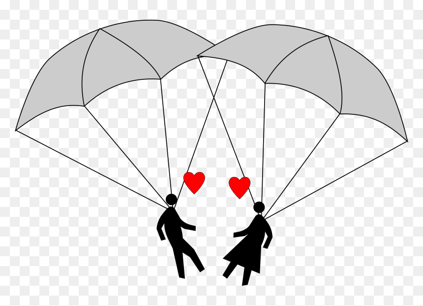 Art,area,air Sports - Parachute Black And White, HD Png Download - hands in the air png