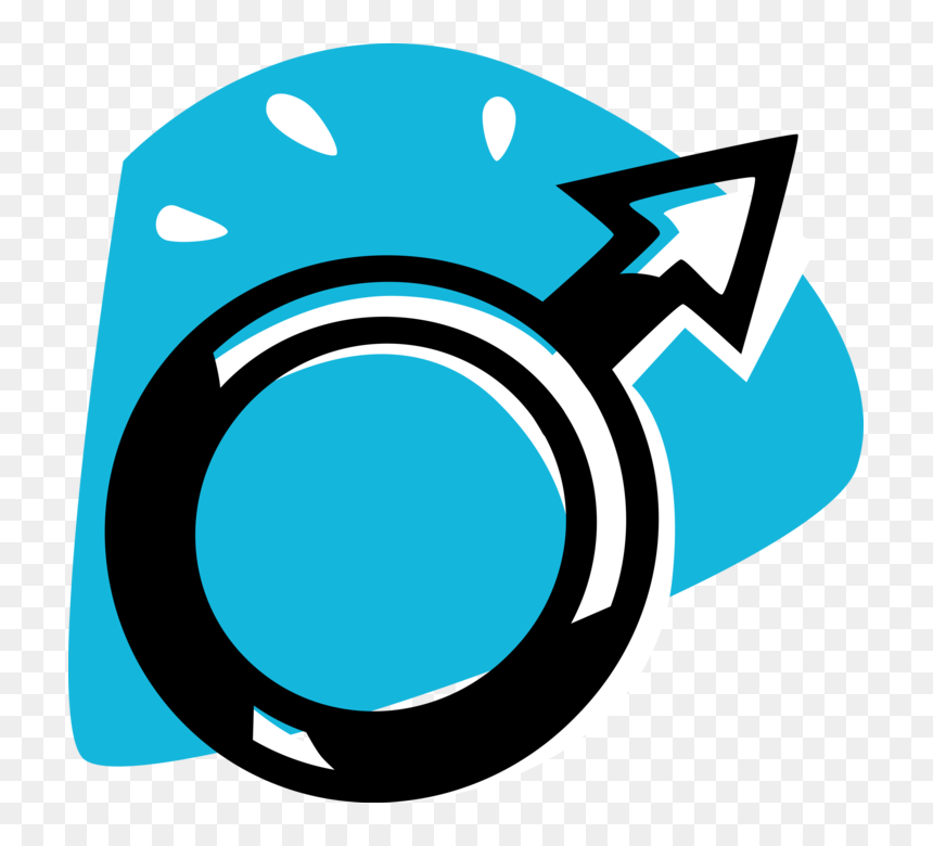 Vector Illustration Of Male Sex Gender Mars Symbol - Circle, HD Png Download - nuke symbol png
