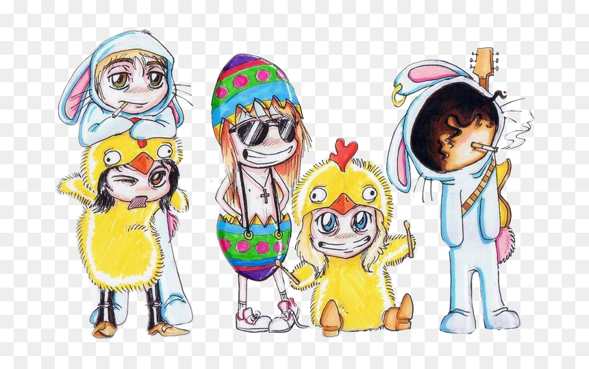 Transparent Slash Clipart - Guns N Roses Easter, HD Png Download - guns n roses png