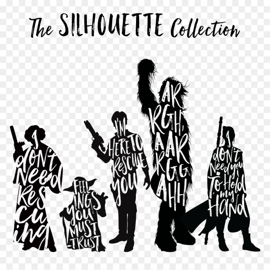 Star Wars Silhouette - Star Wars Silhouette T Shirt, HD Png Download - star wars silhouette png