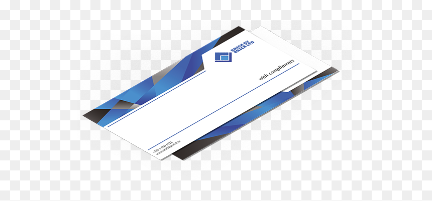 Picture Of Personalised Compliment Slip Printing - Sailboat, HD Png Download - blue post it note png