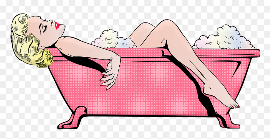 Marilyn Monroe, Bath, Pin Up Girl, Retro Girl, Woman - Marilyn Monroe Dibujo Pin, HD Png Download - pin up silhouette png