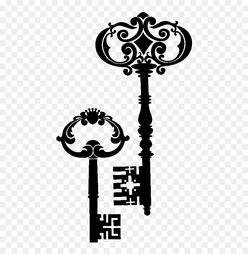 Housewarming Party Wedding Invitation Skeleton Key - Couture Concepts, HD Png Download - key silhouette png