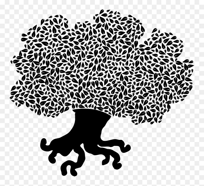 Transparent Leaves Silhouette Png - Clipart Banyan Tree, Png Download - leaves silhouette png