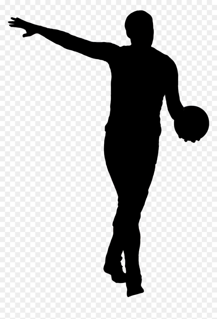 Silhouette, HD Png Download - volleyball silhouette png