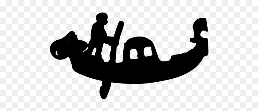 Transparent Gondola Boat Art Silhouette, Png Clip Art - Silhouette, Png Download - boat silhouette png