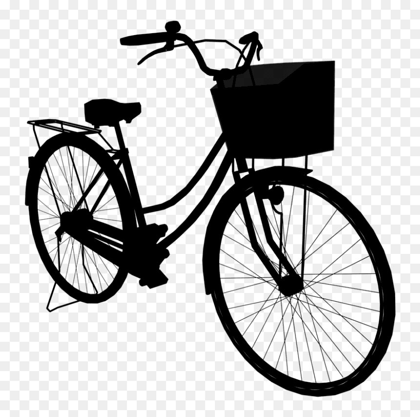 Bicycle Silhouette - Bicycle Png, Transparent Png - bicycle silhouette png