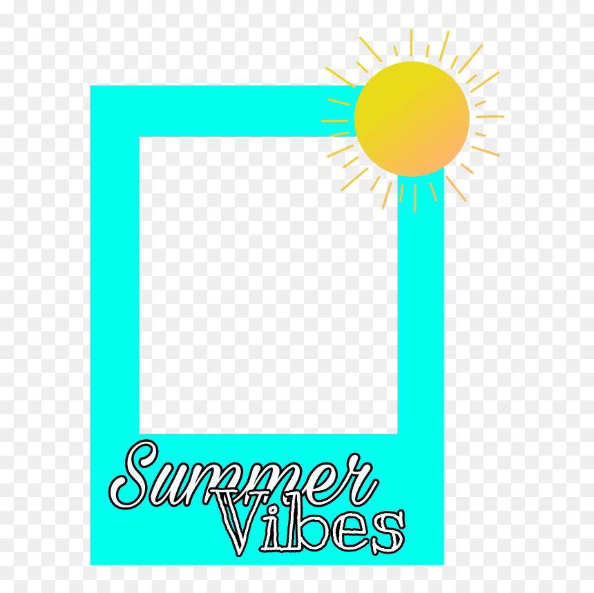#summer #beach #polaroid #border - Circle, HD Png Download - beach border png