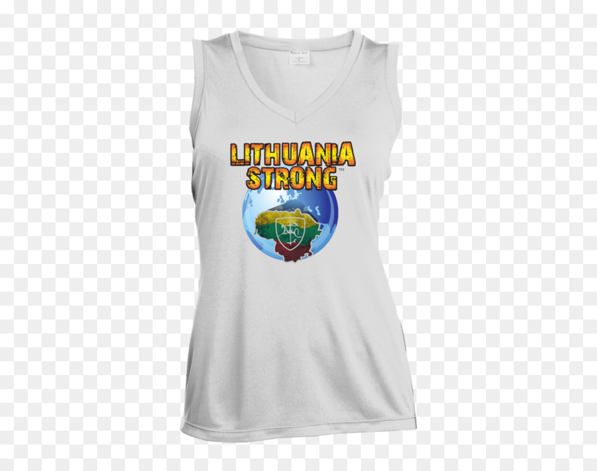 Lithuania Strong Gals Sleeveless Moisture Absorbing - Sleeveless Shirt, HD Png Download - crab silhouette png