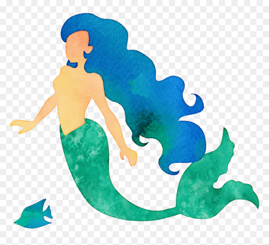 Mermaid Clip Art Illustration Vitruvian Man Blog - Illustration, HD Png Download - little mermaid baby png